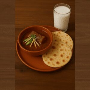 Nihari With Naan and Lassi