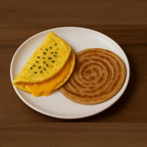 Fried Egg with Paratha